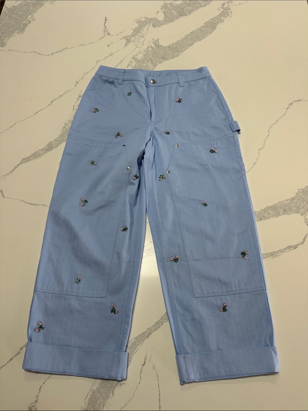 OUT OF STOCK VIRAL WALMART PANTS Light Blue Painter Style Pants